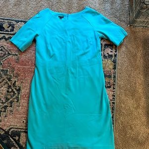 Talbots Turquoise Ponte Sheath Dress Size 12